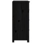 vidaXL Credenza Nera 70x35x80 cm in Legno Massello di Pino vidaXL Credenza Nera 70x35x80 cm in Legno Massello di Pino