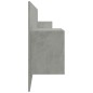 Testiera Letto con Comodini in Legno Multistrato Grigio Cemento Testiera Letto con Comodini in Legno Multistrato Grigio Cemento