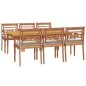vidaXL Set da Pranzo Giardino 7pz con Cuscini Legno Massello di Teak vidaXL Set da Pranzo Giardino 7pz con Cuscini Legno Massello di Teak