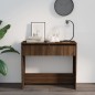 vidaXL Tavolo Consolle Rovere Marrone 89x41x76,5 cm in Acciaio vidaXL Tavolo Consolle Rovere Marrone 89x41x76,5 cm in Acciaio