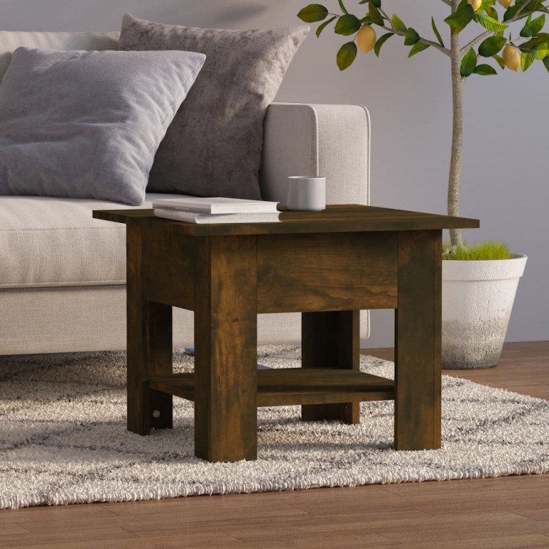 vidaXL Tavolino da Salotto Rovere Fumo 55x55x42 cm in Truciolato