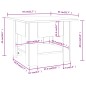 vidaXL Tavolino da Salotto Rovere Fumo 55x55x42 cm in Truciolato