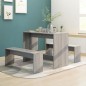 vidaXL Set da Pranzo 3 pz Grigio Sonoma in Truciolato vidaXL Set da Pranzo 3 pz Grigio Sonoma in Truciolato