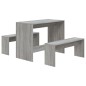 vidaXL Set da Pranzo 3 pz Grigio Sonoma in Truciolato vidaXL Set da Pranzo 3 pz Grigio Sonoma in Truciolato