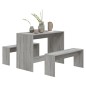 vidaXL Set da Pranzo 3 pz Grigio Sonoma in Truciolato vidaXL Set da Pranzo 3 pz Grigio Sonoma in Truciolato