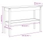 vidaXL Tavolo Consolle Bianco 110x40x75 cm in Legno Massello di Pino vidaXL Tavolo Consolle Bianco 110x40x75 cm in Legno Massello di Pino