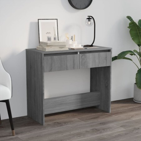 vidaXL Tavolo Consolle Grigio Sonoma 89x41x76,5 cm in Acciaio