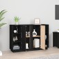 vidaXL Credenza Nera 120x35x80 cm in Legno Massello di Pino vidaXL Credenza Nera 120x35x80 cm in Legno Massello di Pino