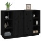 vidaXL Credenza Nera 120x35x80 cm in Legno Massello di Pino vidaXL Credenza Nera 120x35x80 cm in Legno Massello di Pino