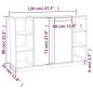 vidaXL Credenza Nera 120x35x80 cm in Legno Massello di Pino vidaXL Credenza Nera 120x35x80 cm in Legno Massello di Pino