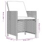 vidaXL Set da Pranzo per Giardino 9 pz con Cuscini in Polyrattan Beige vidaXL Set da Pranzo per Giardino 9 pz con Cuscini in Polyrattan Beige