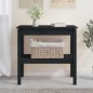 vidaXL Tavolo Consolle Nero 80x40x75 cm in Legno Massello di Pino vidaXL Tavolo Consolle Nero 80x40x75 cm in Legno Massello di Pino