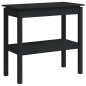 vidaXL Tavolo Consolle Nero 80x40x75 cm in Legno Massello di Pino vidaXL Tavolo Consolle Nero 80x40x75 cm in Legno Massello di Pino