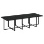 vidaXL Set da Pranzo per Giardino 15 pz con Cuscini in Polyrattan Nero