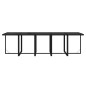 vidaXL Set da Pranzo per Giardino 15 pz con Cuscini in Polyrattan Nero