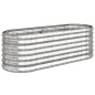 vidaXL Letto Giardino Acciaio Verniciato a Polvere 114x40x36cm Argento vidaXL Letto Giardino Acciaio Verniciato a Polvere 114x40x36cm Argento