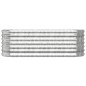 vidaXL Letto Giardino Acciaio Verniciato a Polvere 114x40x36cm Argento vidaXL Letto Giardino Acciaio Verniciato a Polvere 114x40x36cm Argento