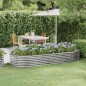 vidaXL Letto Giardino Acciaio Verniciato Polvere 249x100x36cm Argento vidaXL Letto Giardino Acciaio Verniciato Polvere 249x100x36cm Argento