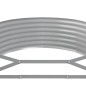vidaXL Letto Giardino Acciaio Verniciato Polvere 249x100x36cm Argento vidaXL Letto Giardino Acciaio Verniciato Polvere 249x100x36cm Argento