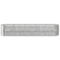 vidaXL Letto Giardino Acciaio Verniciato a Polvere 368x80x68cm Argento