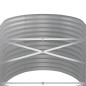 vidaXL Letto Giardino Acciaio Verniciato a Polvere 368x80x68cm Argento