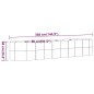 vidaXL Letto Giardino Acciaio Verniciato a Polvere 368x80x68cm Argento