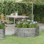 vidaXL Letto Giardino Acciaio Verniciato Polvere 100x100x36 cm Argento vidaXL Letto Giardino Acciaio Verniciato Polvere 100x100x36 cm Argento