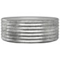 vidaXL Letto Giardino Acciaio Verniciato Polvere 100x100x36 cm Argento vidaXL Letto Giardino Acciaio Verniciato Polvere 100x100x36 cm Argento