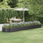 vidaXL Letto da Giardino in Acciaio a Polvere 396x100x36 cm Antracite vidaXL Letto da Giardino in Acciaio a Polvere 396x100x36 cm Antracite