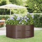 vidaXL Letto Giardino Acciaio Verniciato Polvere 140x140x68cm Marrone vidaXL Letto Giardino Acciaio Verniciato Polvere 140x140x68cm Marrone
