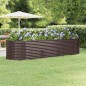 vidaXL Letto Giardino Acciaio Verniciato Polvere 322x100x68 cm Marone vidaXL Letto Giardino Acciaio Verniciato Polvere 322x100x68 cm Marone