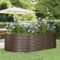vidaXL Letto Giardino Acciaio Verniciato Polvere 212x140x68 cm Marrone vidaXL Letto Giardino Acciaio Verniciato Polvere 212x140x68 cm Marrone