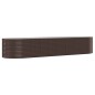 vidaXL Letto Giardino Acciaio Verniciato Polvere 396x100x68 cm Marrone vidaXL Letto Giardino Acciaio Verniciato Polvere 396x100x68 cm Marrone