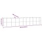 vidaXL Letto Giardino Acciaio Verniciato Polvere 396x100x68 cm Marrone vidaXL Letto Giardino Acciaio Verniciato Polvere 396x100x68 cm Marrone