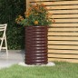 vidaXL Vaso Giardino Acciaio Verniciato a Polvere 40x40x68 cm Marrone vidaXL Vaso Giardino Acciaio Verniciato a Polvere 40x40x68 cm Marrone