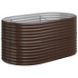 vidaXL Letto Giardino Acciaio Verniciato a Polvere 152x80x68cm Marrone