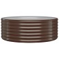 vidaXL Letto Giardino Acciaio Verniciato Polvere 100x100x36cm Marrone vidaXL Letto Giardino Acciaio Verniciato Polvere 100x100x36cm Marrone