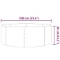 vidaXL Letto Giardino Acciaio Verniciato Polvere 100x100x36cm Marrone vidaXL Letto Giardino Acciaio Verniciato Polvere 100x100x36cm Marrone