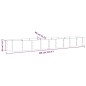 vidaXL Letto Giardino Acciaio Verniciato a Polvere 368x80x36cm Marrone vidaXL Letto Giardino Acciaio Verniciato a Polvere 368x80x36cm Marrone