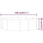 vidaXL Letto Giardino Acciaio Verniciato a Polvere 140x140x36cm Grigio vidaXL Letto Giardino Acciaio Verniciato a Polvere 140x140x36cm Grigio