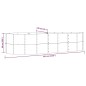 vidaXL Letto Giardino Acciaio Verniciato Polvere 291x140x68 cm Grigio vidaXL Letto Giardino Acciaio Verniciato Polvere 291x140x68 cm Grigio