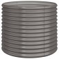 vidaXL Vaso da Giardino Acciaio Verniciato a Polvere 80x80x68cm Grigio vidaXL Vaso da Giardino Acciaio Verniciato a Polvere 80x80x68cm Grigio