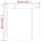 vidaXL Vaso da Giardino Acciaio Verniciato a Polvere 80x80x68cm Grigio vidaXL Vaso da Giardino Acciaio Verniciato a Polvere 80x80x68cm Grigio