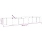 vidaXL Letto Giardino Acciaio Verniciato a Polvere 296x80x36 cm Grigio vidaXL Letto Giardino Acciaio Verniciato a Polvere 296x80x36 cm Grigio