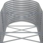vidaXL Letto Giardino Acciaio Verniciato a Polvere 620x80x68 cm Grigio vidaXL Letto Giardino Acciaio Verniciato a Polvere 620x80x68 cm Grigio