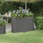 vidaXL Letto Giardino Acciaio Verniciato a Polvere 114x40x68 cm Grigio vidaXL Letto Giardino Acciaio Verniciato a Polvere 114x40x68 cm Grigio