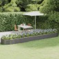 vidaXL Letto Giardino Acciaio Verniciato a Polvere 507x100x36cm Grigio vidaXL Letto Giardino Acciaio Verniciato a Polvere 507x100x36cm Grigio