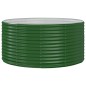 vidaXL Letto Giardino Acciaio Verniciato Polvere 140x140x68cm Verde