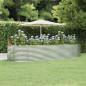 vidaXL Letto Giardino Acciaio Verniciato Polvere 367x140x68 cm Argento vidaXL Letto Giardino Acciaio Verniciato Polvere 367x140x68 cm Argento