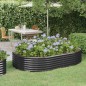 vidaXL Letto da Giardino in Acciaio a Polvere 214x140x36 cm Antracite vidaXL Letto da Giardino in Acciaio a Polvere 214x140x36 cm Antracite